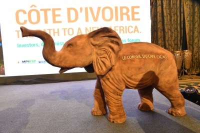 EXPO DUBAÏ 2020 : L’ELEPHANT EN CHOCOLAT DU CONSEIL DU CAFE-CACAO FAIT SENSATION